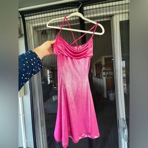 Lucy in the sky size small shimmery, bright pink dress. Brand new never worn!
